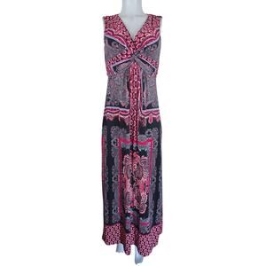 Soma Brilliant Heart Floral Pink Women's Soft Comfortable Maxi Dress XS